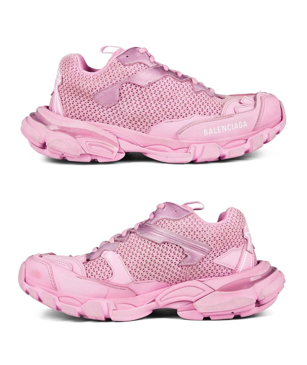 BALENCIAGA Розовые текстильные кроссовки, фото 7