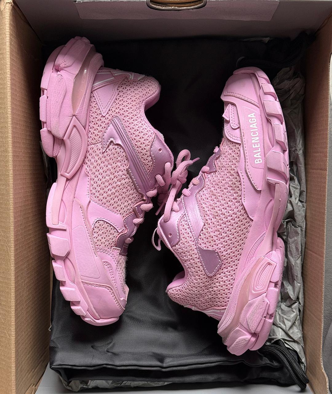 BALENCIAGA Розовые текстильные кроссовки, фото 2