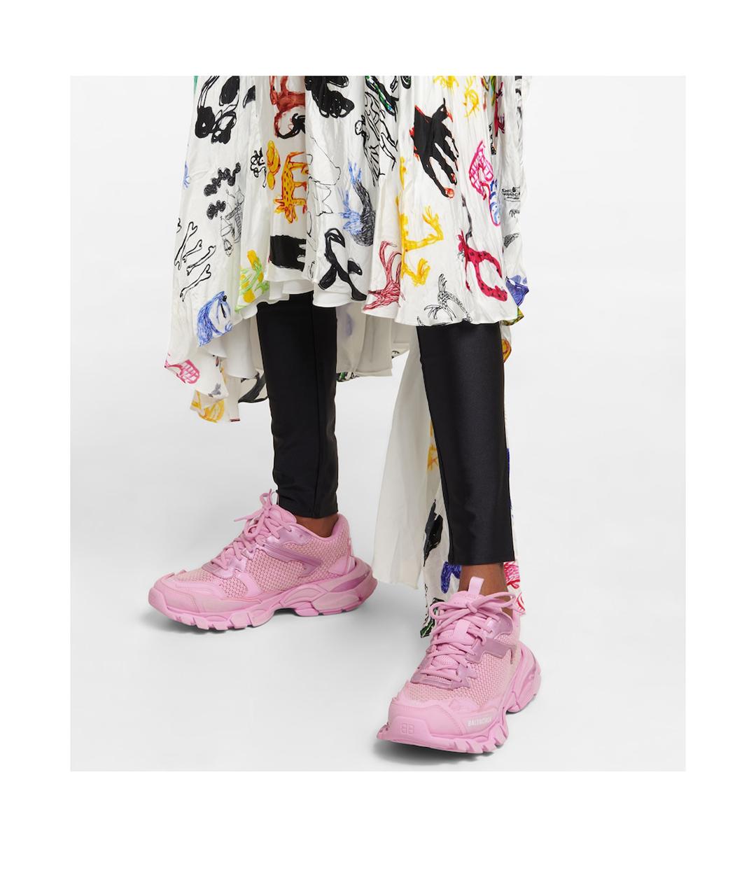 BALENCIAGA Розовые текстильные кроссовки, фото 8