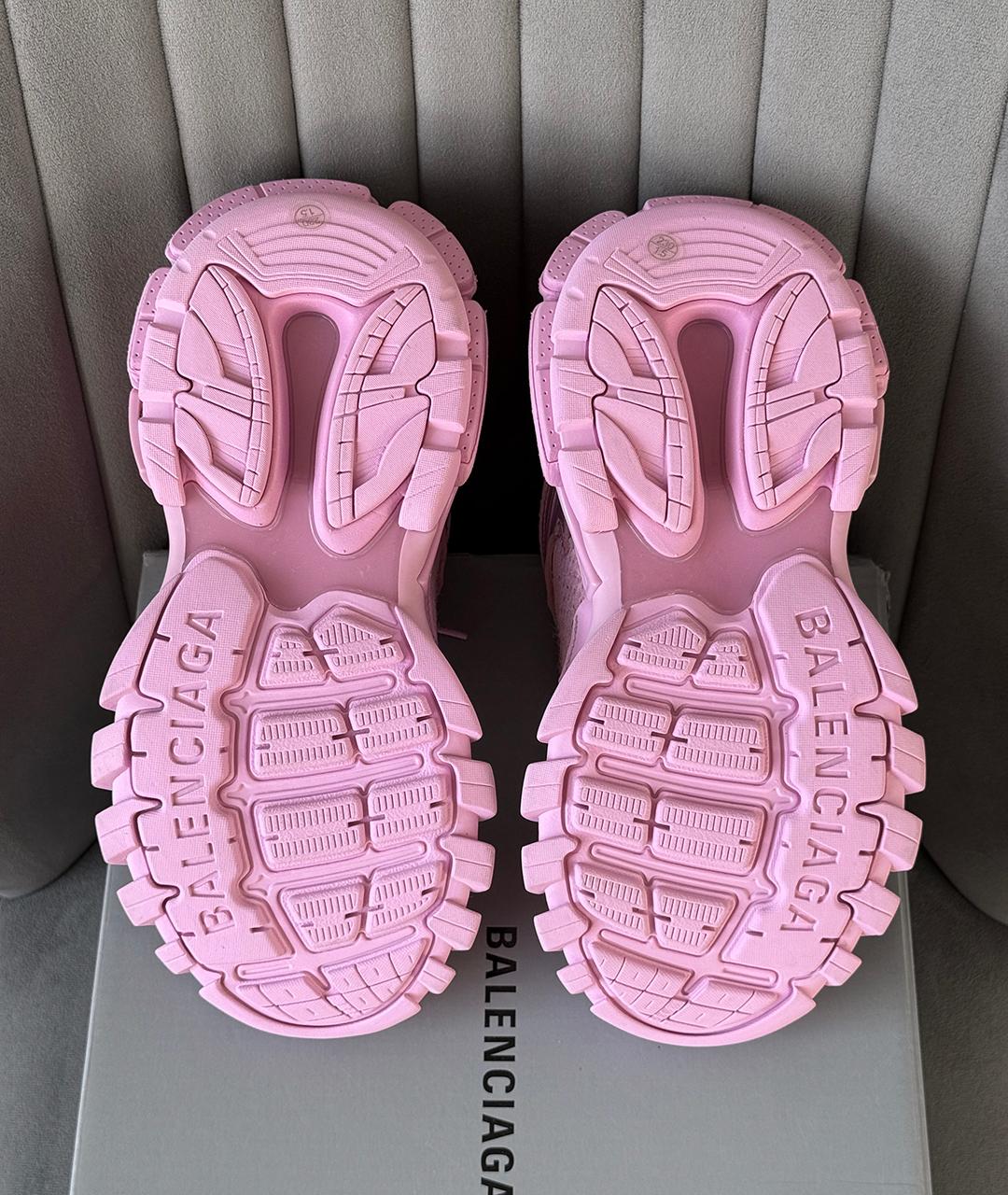 BALENCIAGA Розовые текстильные кроссовки, фото 6