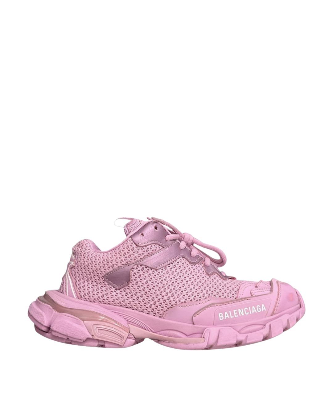 BALENCIAGA Розовые текстильные кроссовки, фото 1