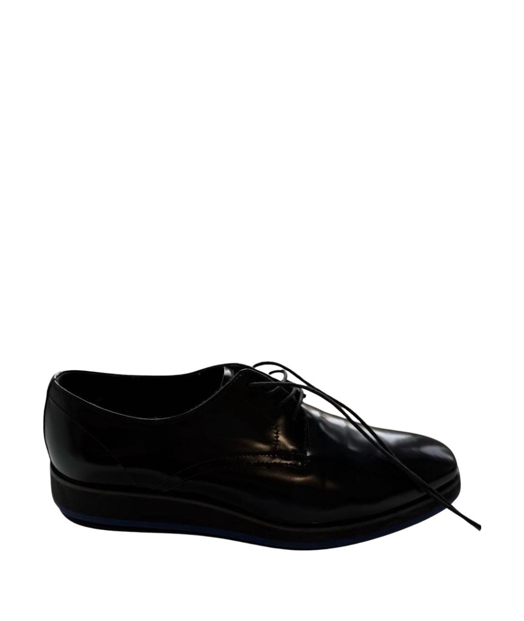 PRADA Черные кожаные брогги и оксфорды, фото 6