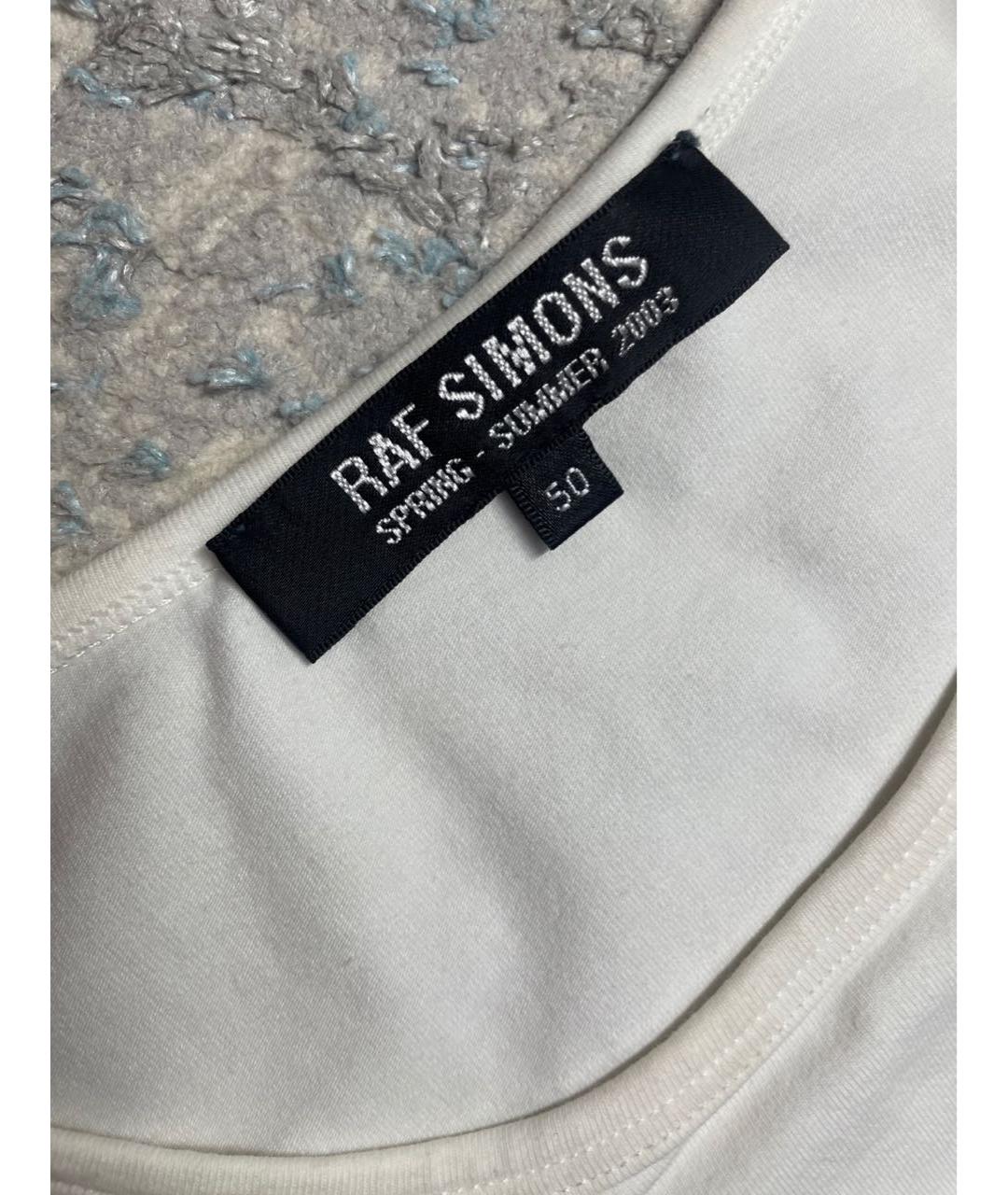 RAF SIMONS Белая хлопковая майка, фото 3