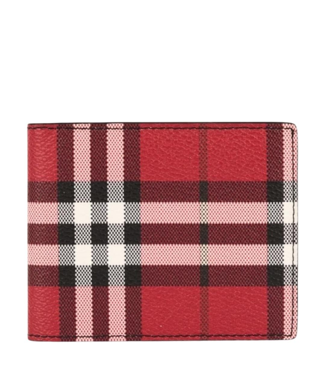 BURBERRY Красный кожаный кошелек, фото 1