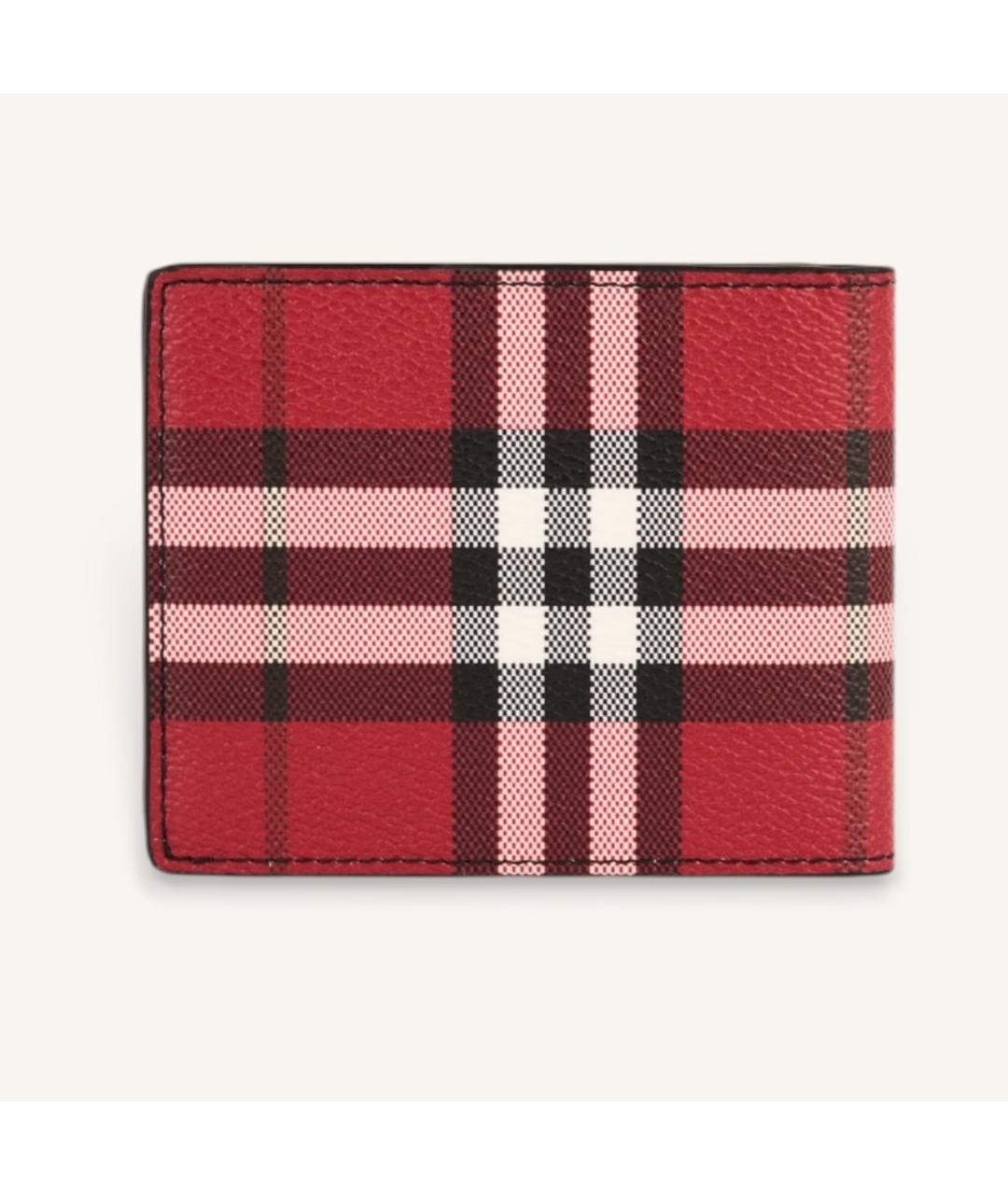 BURBERRY Красный кожаный кошелек, фото 2
