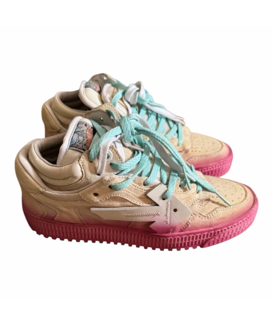 OFF-WHITE Розовые замшевые кроссовки, фото 7