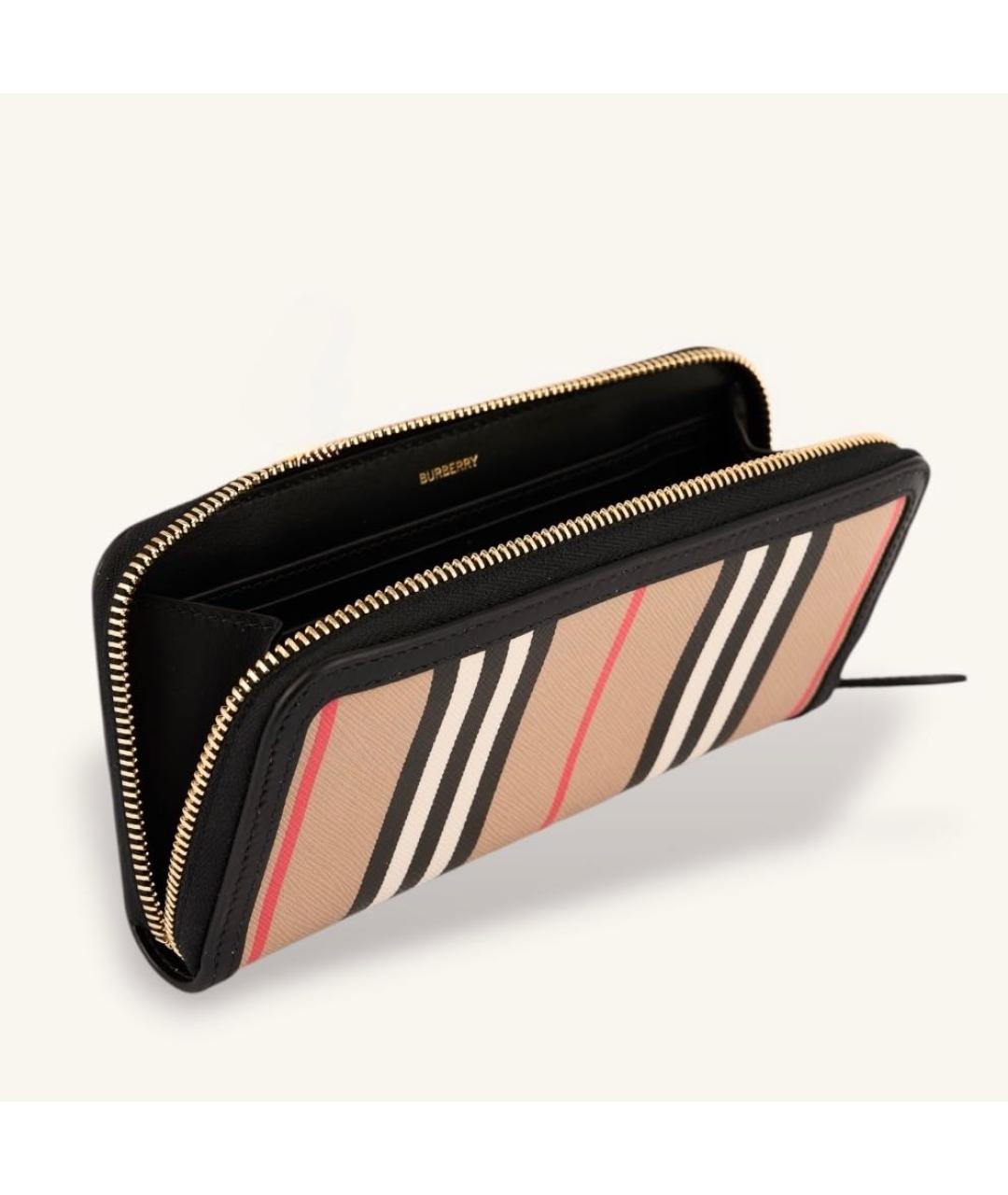 BURBERRY Бежевый кожаный кошелек, фото 3