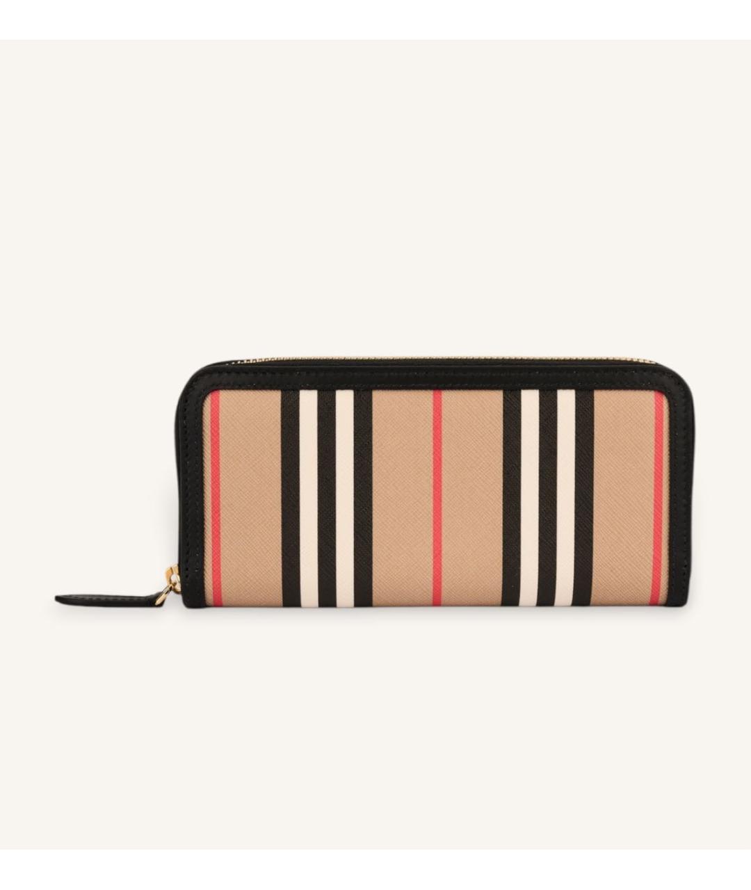 BURBERRY Бежевый кожаный кошелек, фото 4