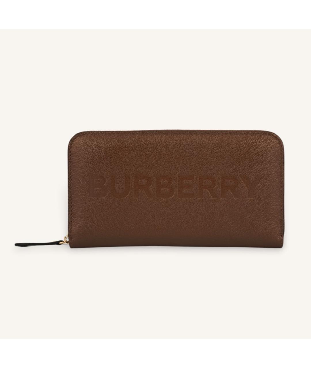 BURBERRY Коричневый кожаный кошелек, фото 4