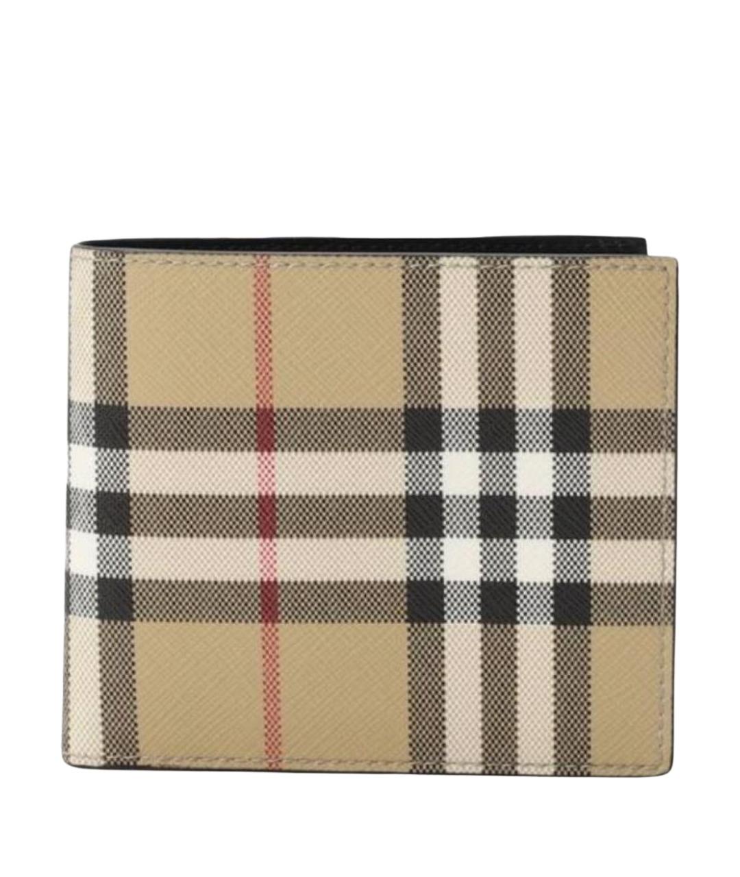 BURBERRY Бежевый кожаный кошелек, фото 1