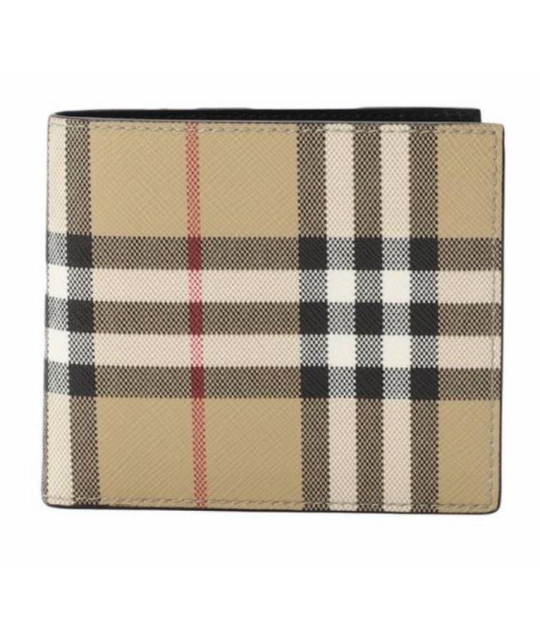 BURBERRY Бежевый кожаный кошелек, фото 5