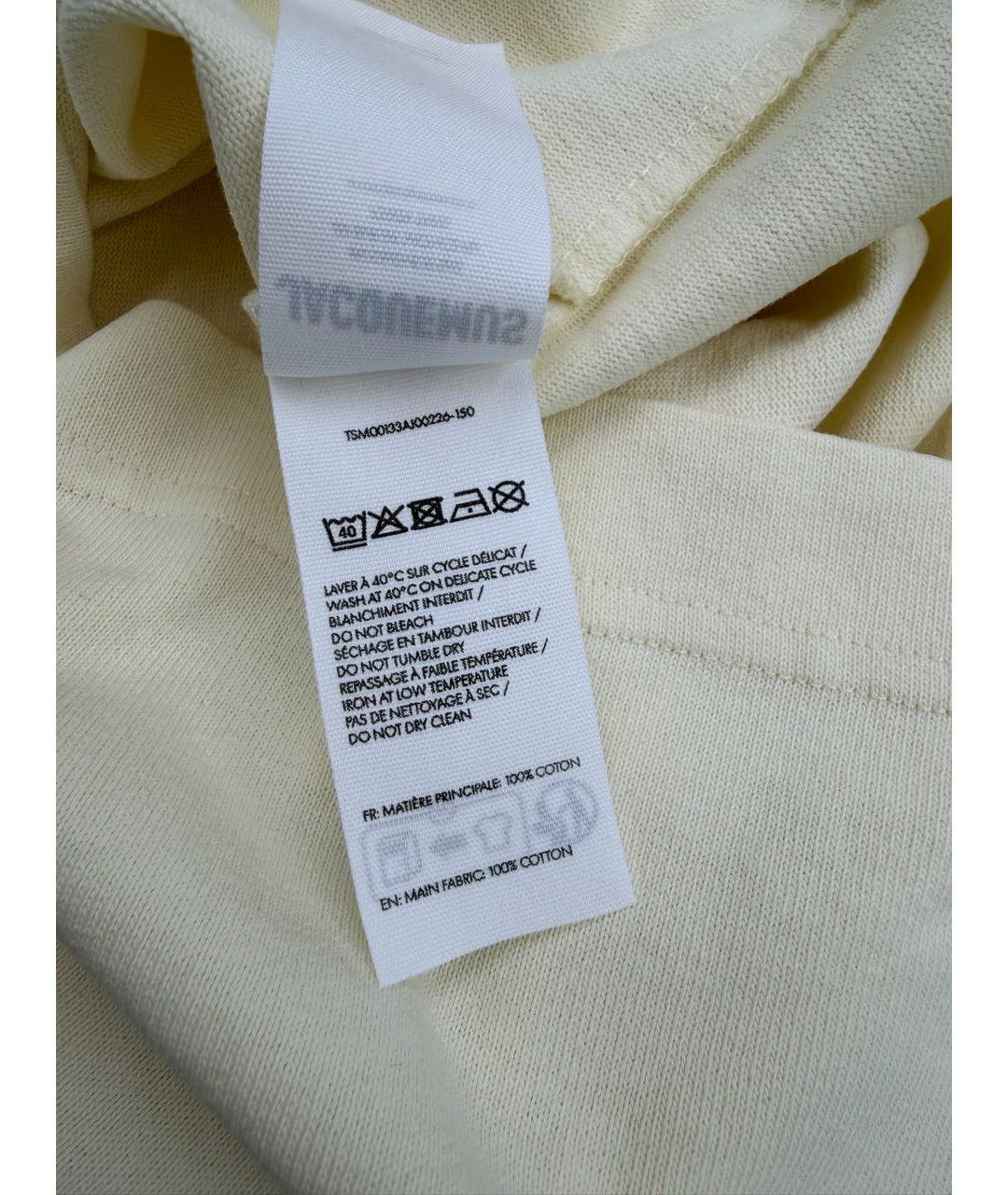 JACQUEMUS Бежевая хлопковая футболка, фото 5