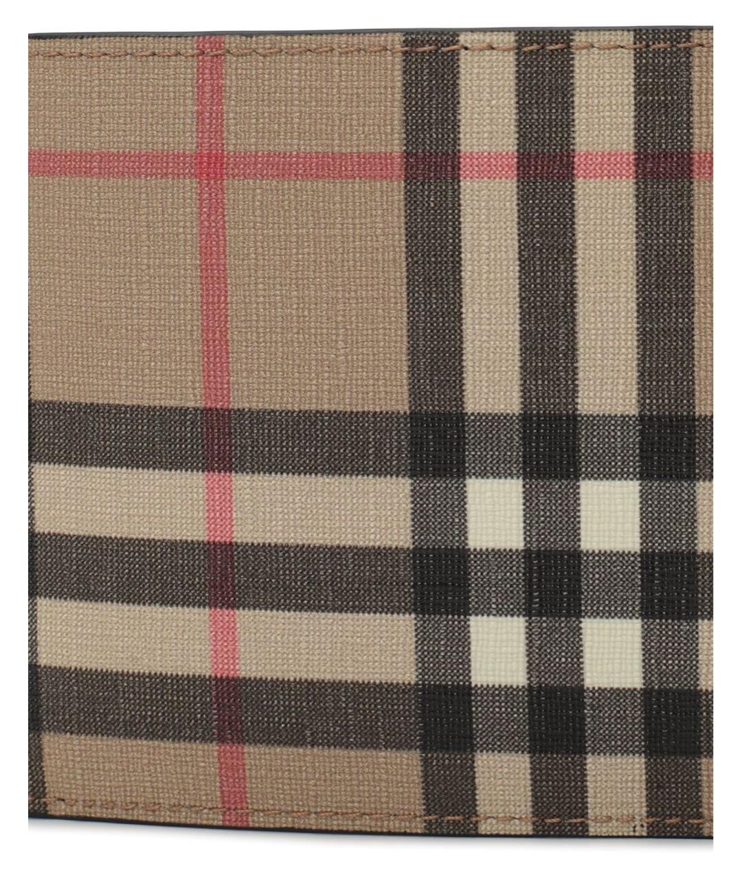 BURBERRY Бежевый кожаный кошелек, фото 4