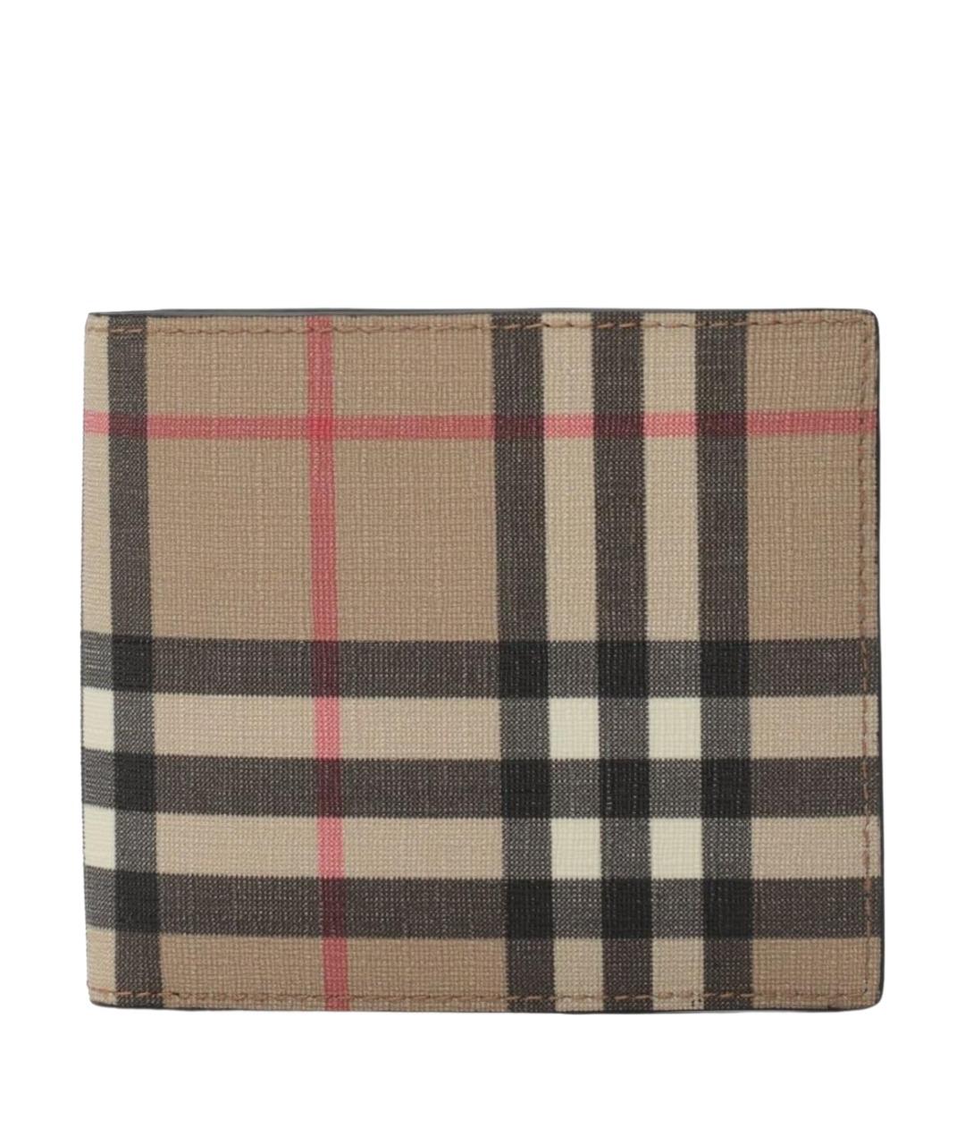 BURBERRY Бежевый кожаный кошелек, фото 1