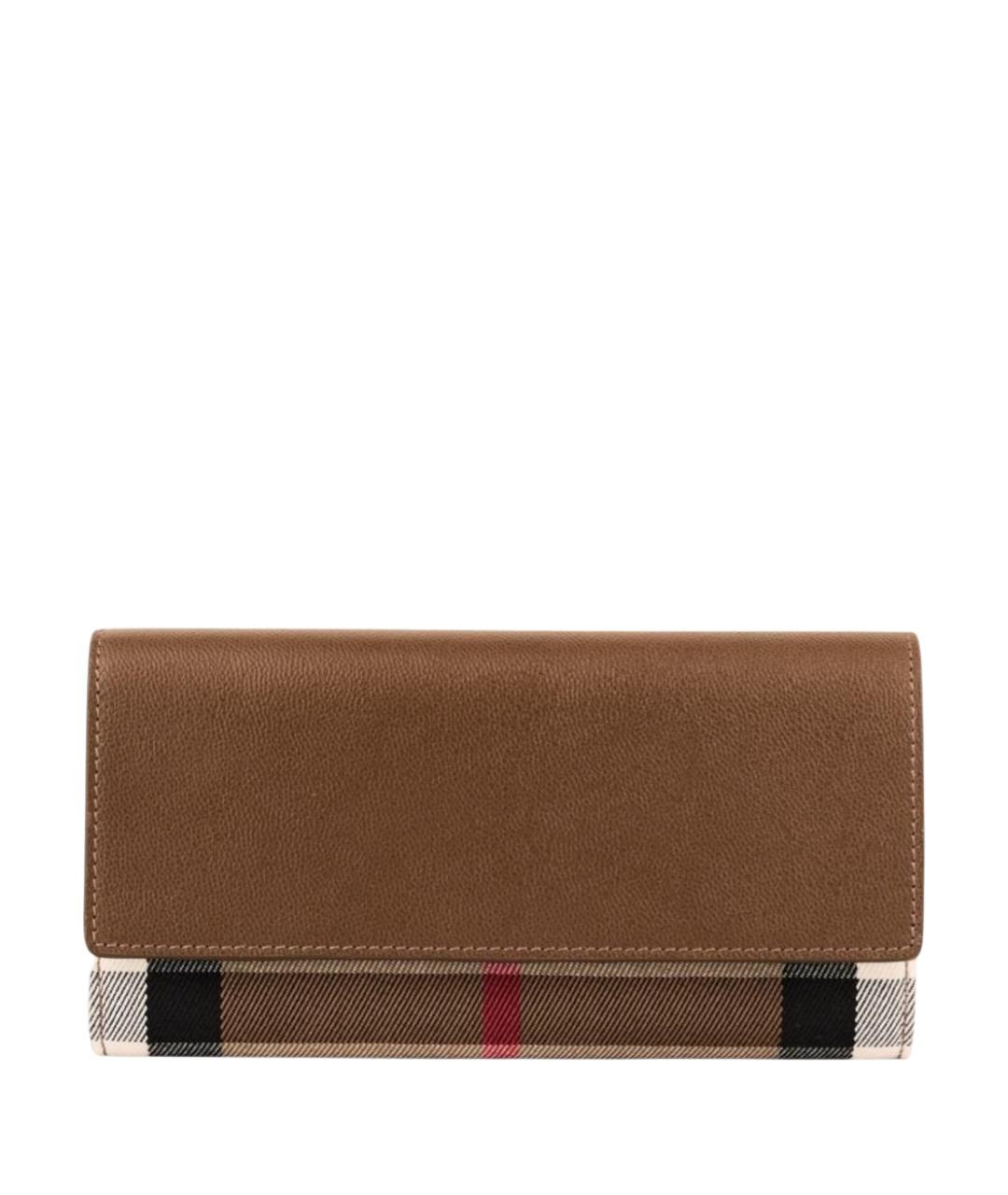 BURBERRY Коричневый кожаный кошелек, фото 1