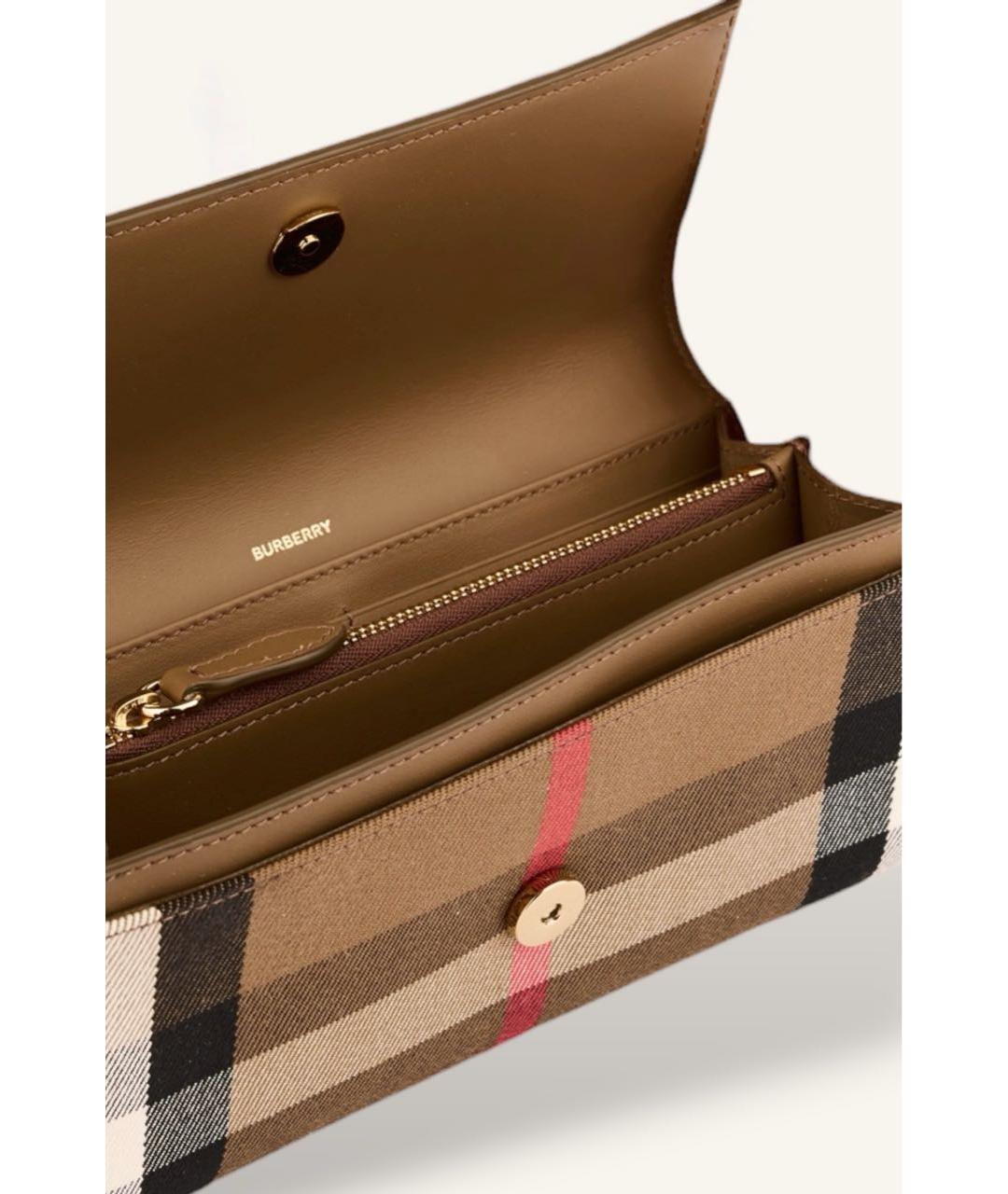 BURBERRY Коричневый кожаный кошелек, фото 3