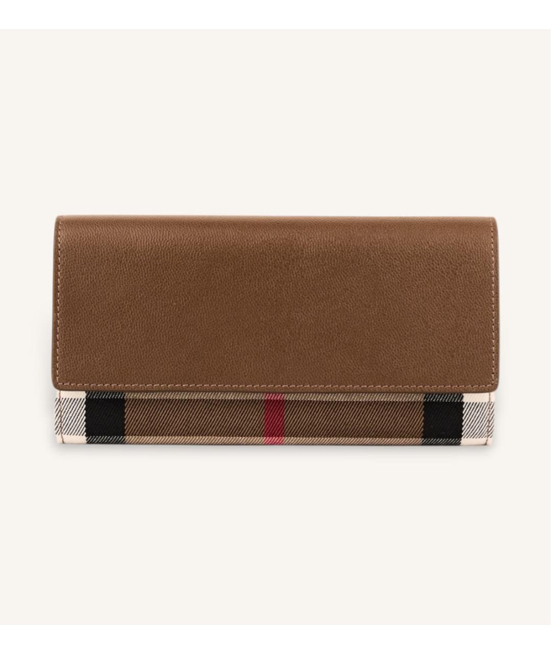 BURBERRY Коричневый кожаный кошелек, фото 4