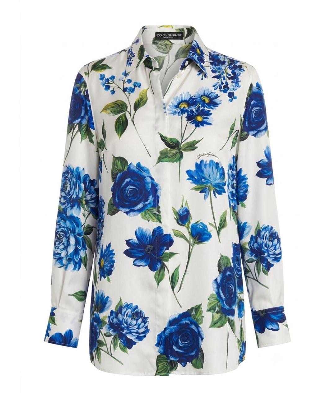 DOLCE&GABBANA Белая шелковая блузы, фото 7
