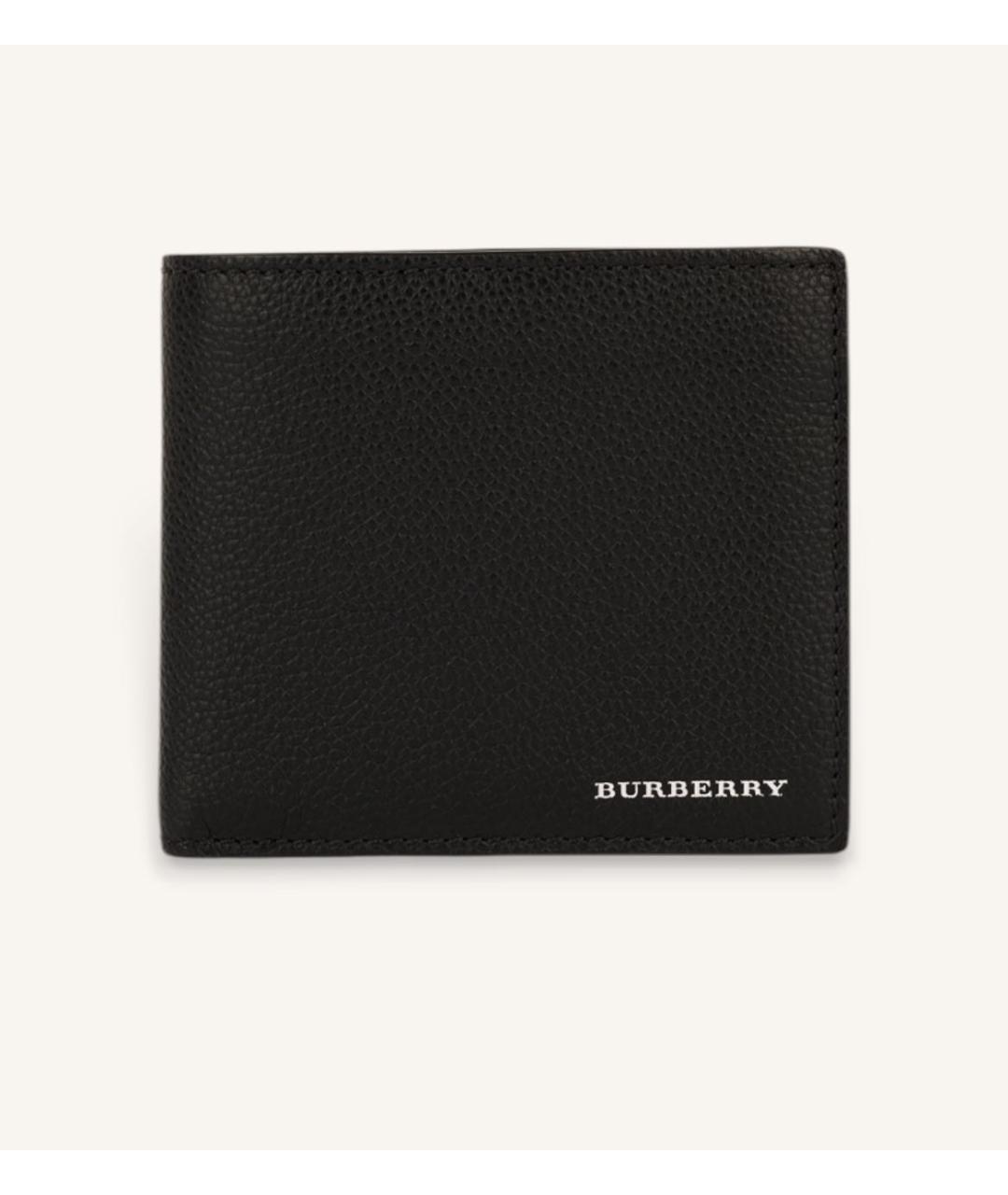 BURBERRY Черный кожаный кошелек, фото 4