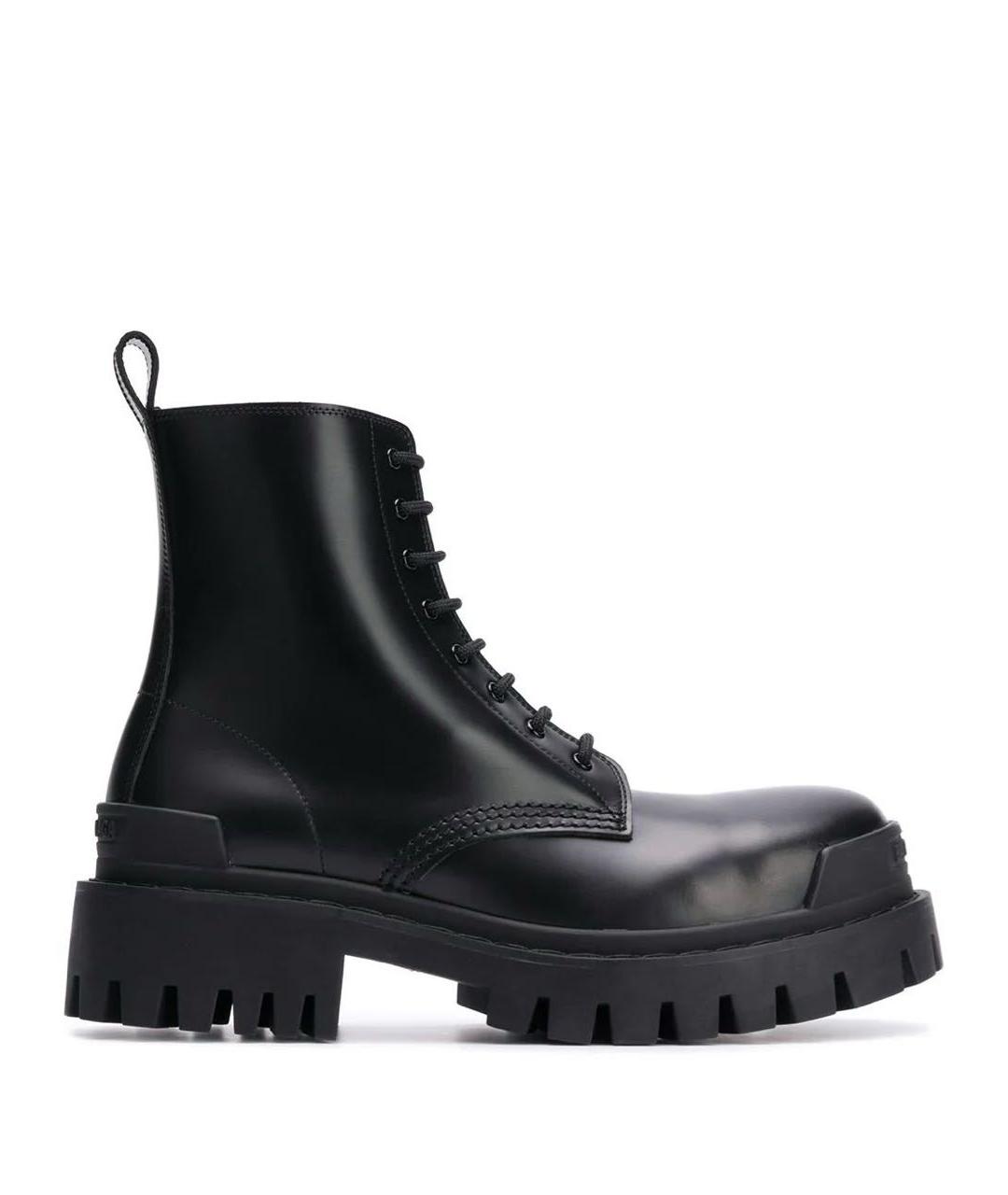 BALENCIAGA Черные кожаные ботинки, фото 9