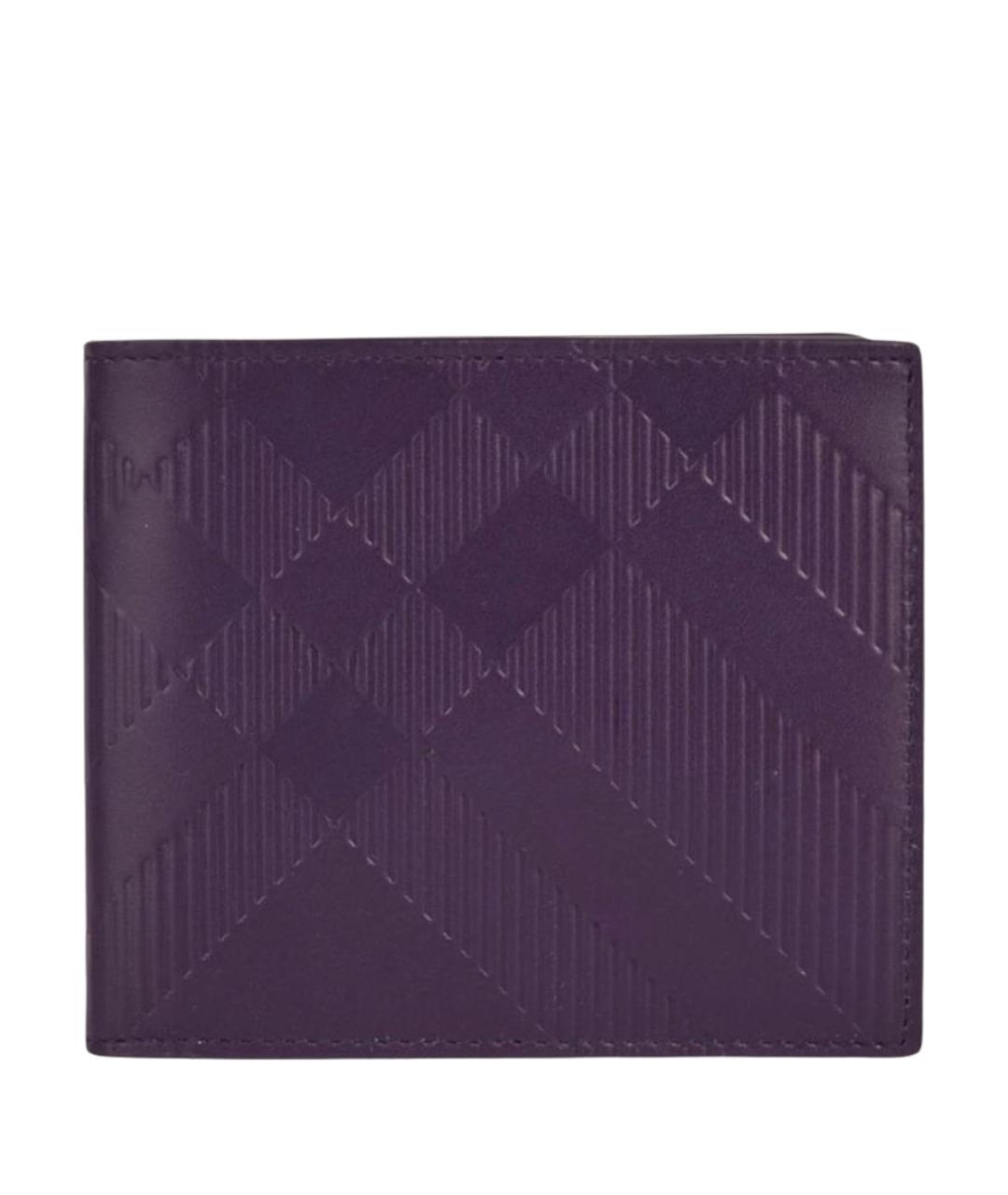 BURBERRY Фиолетовый кожаный кошелек, фото 1