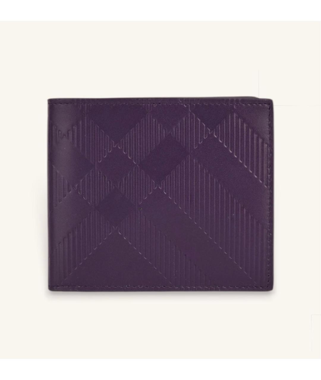 BURBERRY Фиолетовый кожаный кошелек, фото 4