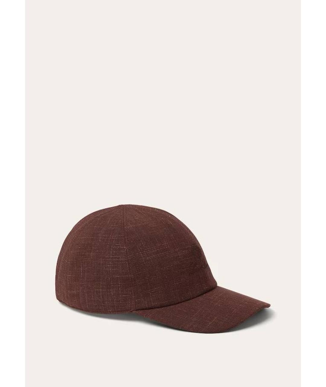 LORO PIANA Коричневая шерстяная кепка/бейсболка, фото 5