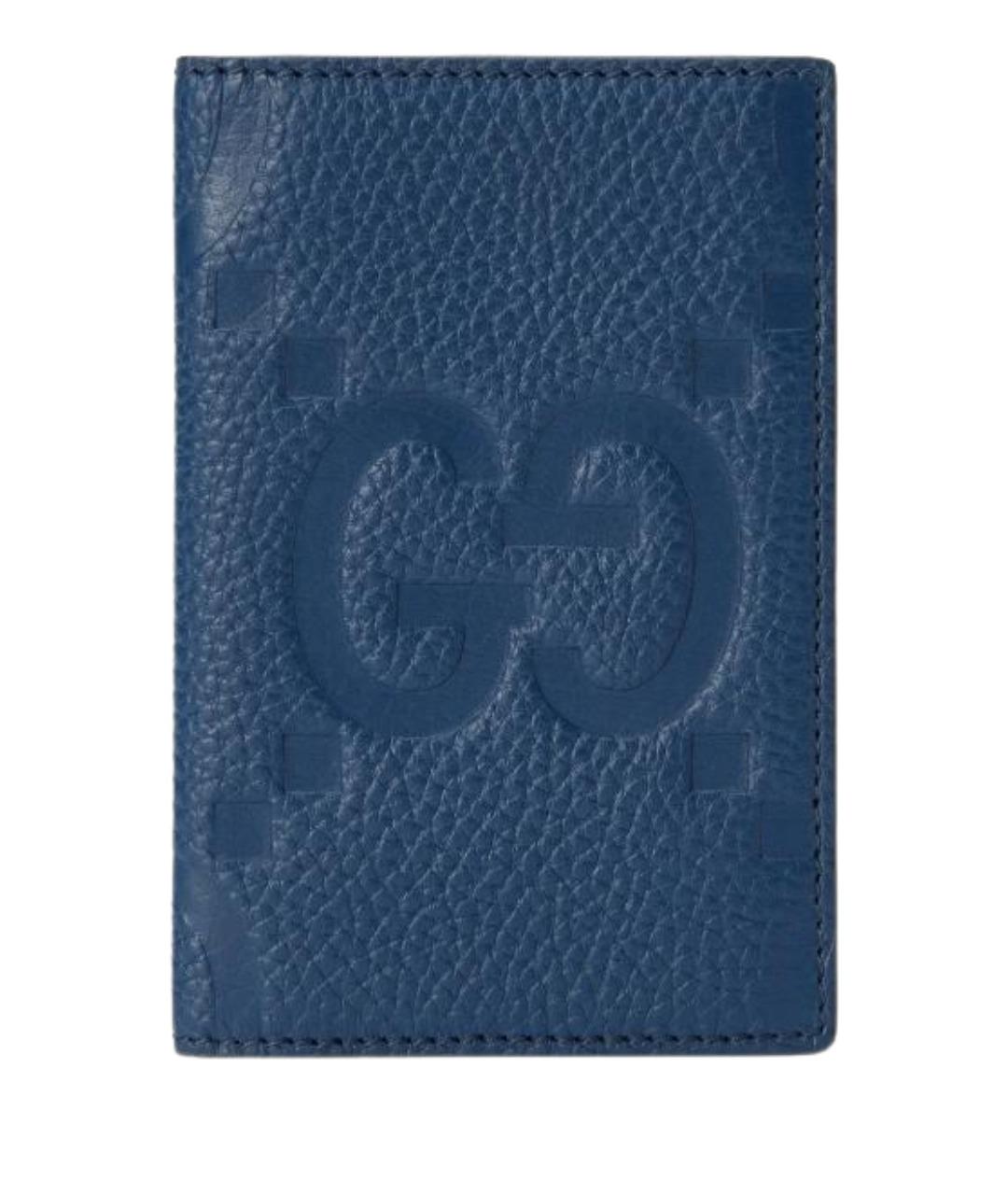 GUCCI Синий кожаный кардхолдер, фото 1