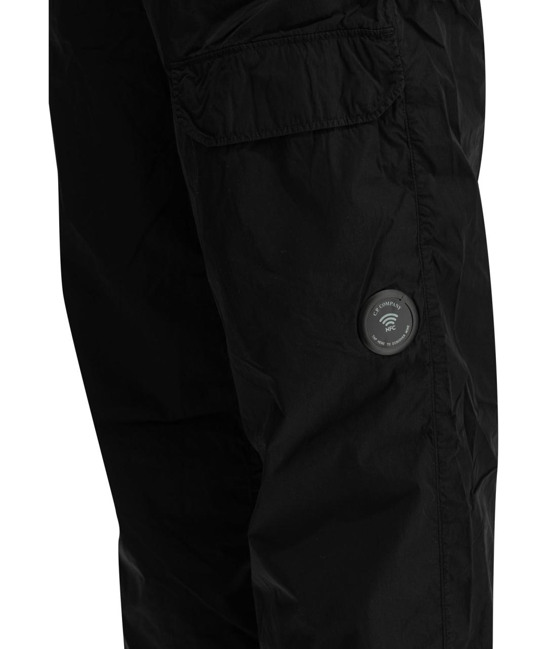 CP COMPANY Черные полиамидовые повседневные брюки, фото 4