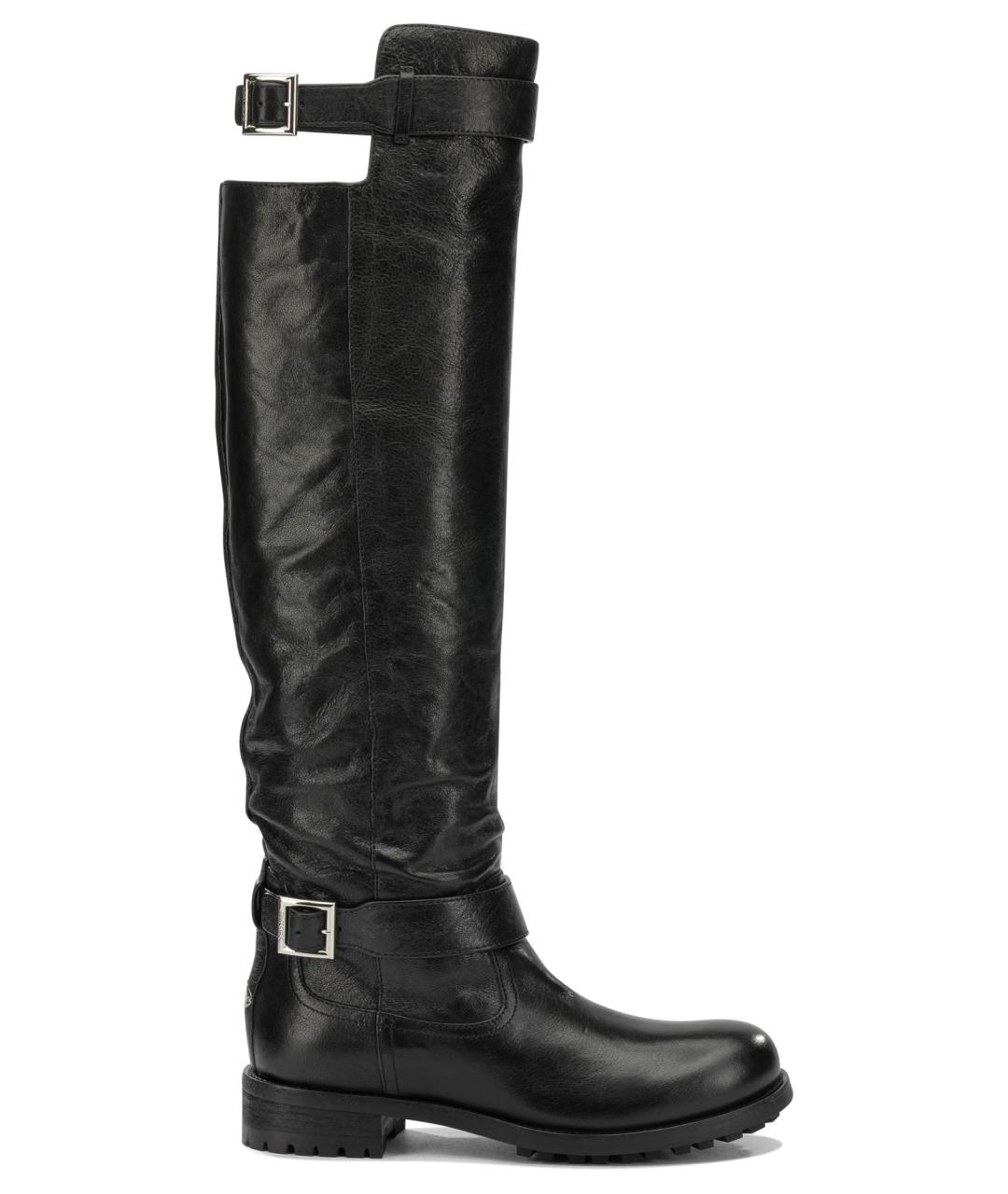 JIMMY CHOO Черные кожаные сапоги, фото 1