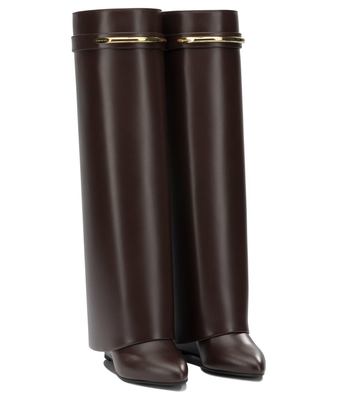 GIVENCHY Коричневые кожаные сапоги, фото 2