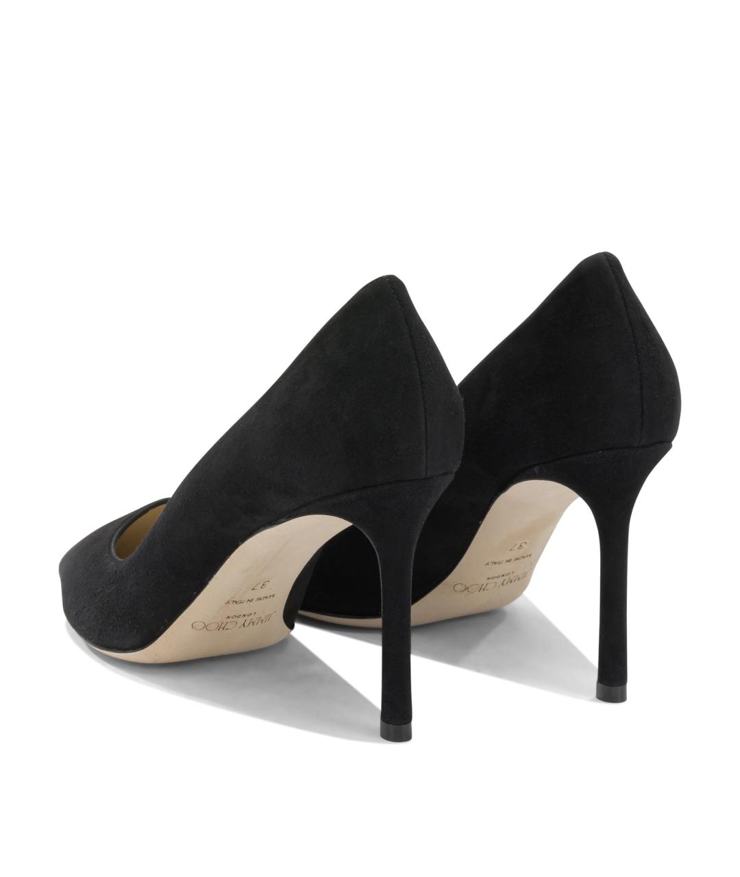 JIMMY CHOO Черные замшевые туфли, фото 4