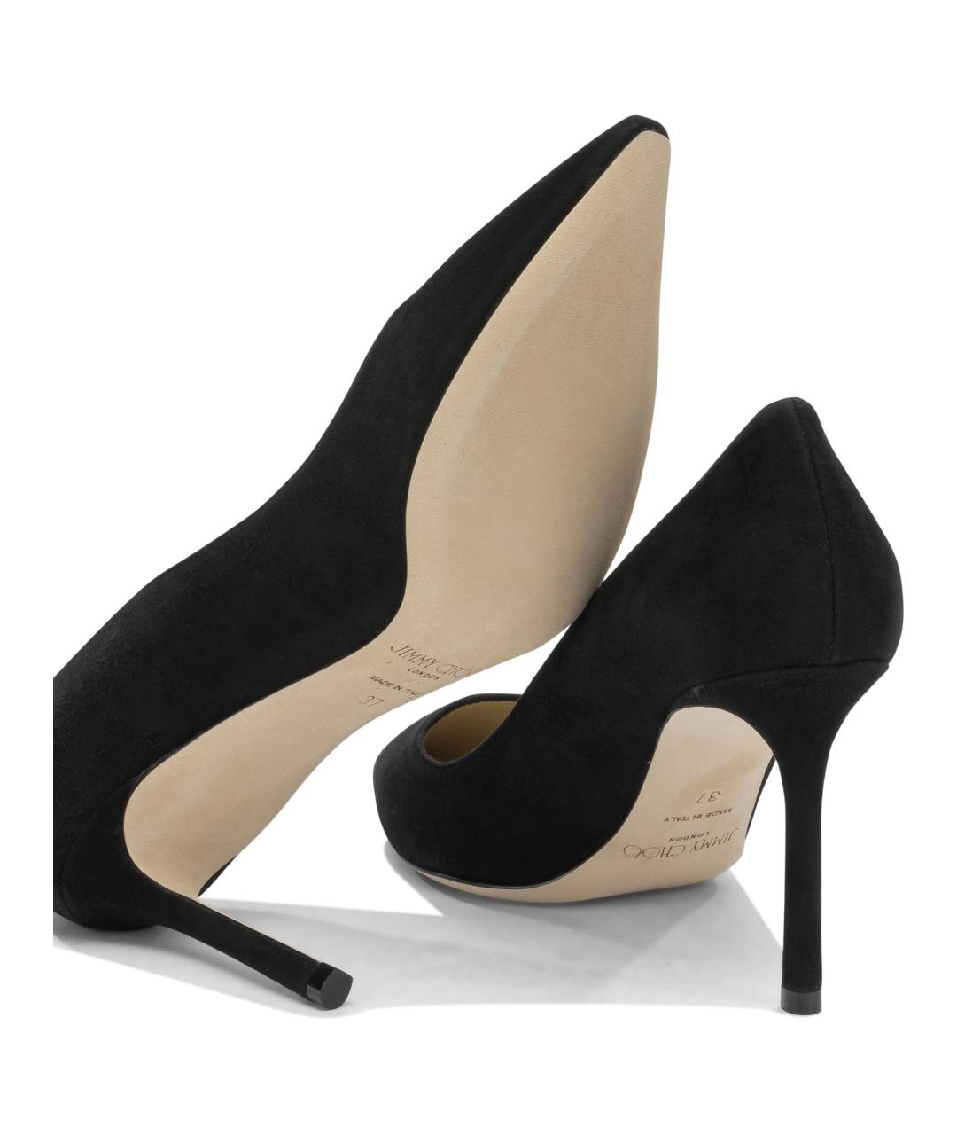 JIMMY CHOO Черные замшевые туфли, фото 5