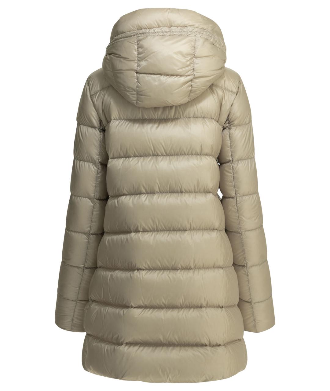 MONCLER Серый полиамидовый пуховик, фото 2