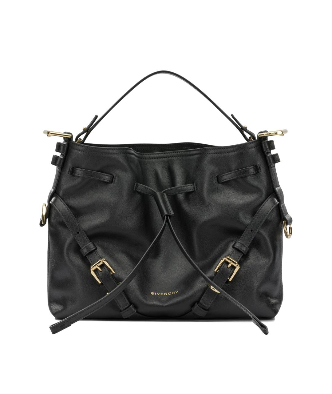 GIVENCHY Черная кожаная сумка с короткими ручками, фото 1