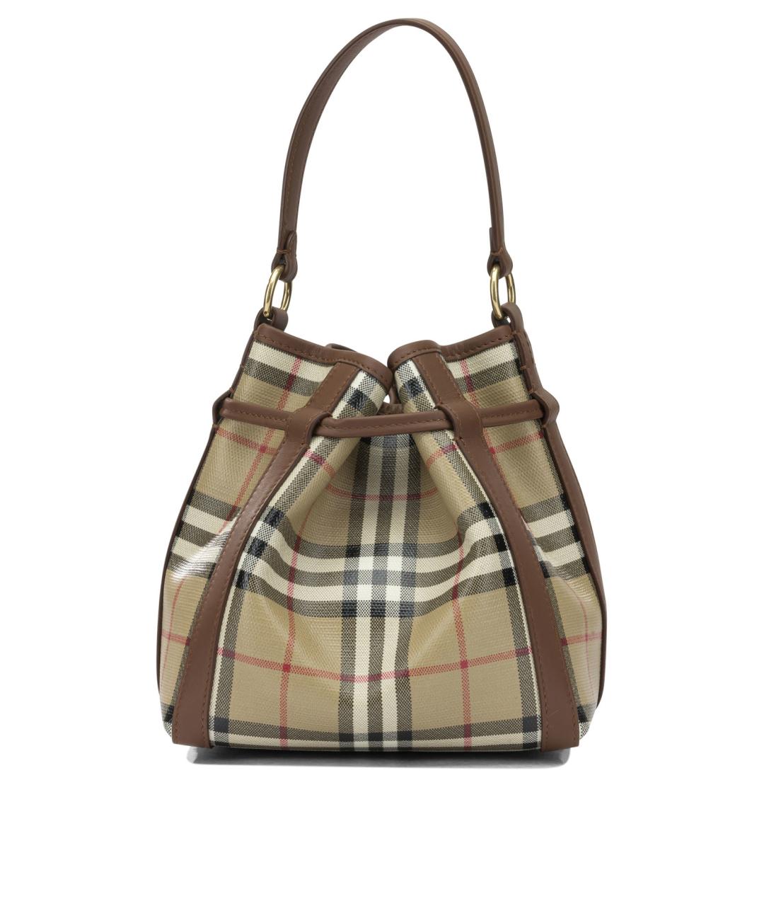 BURBERRY Бежевая хлопковая сумка с короткими ручками, фото 3