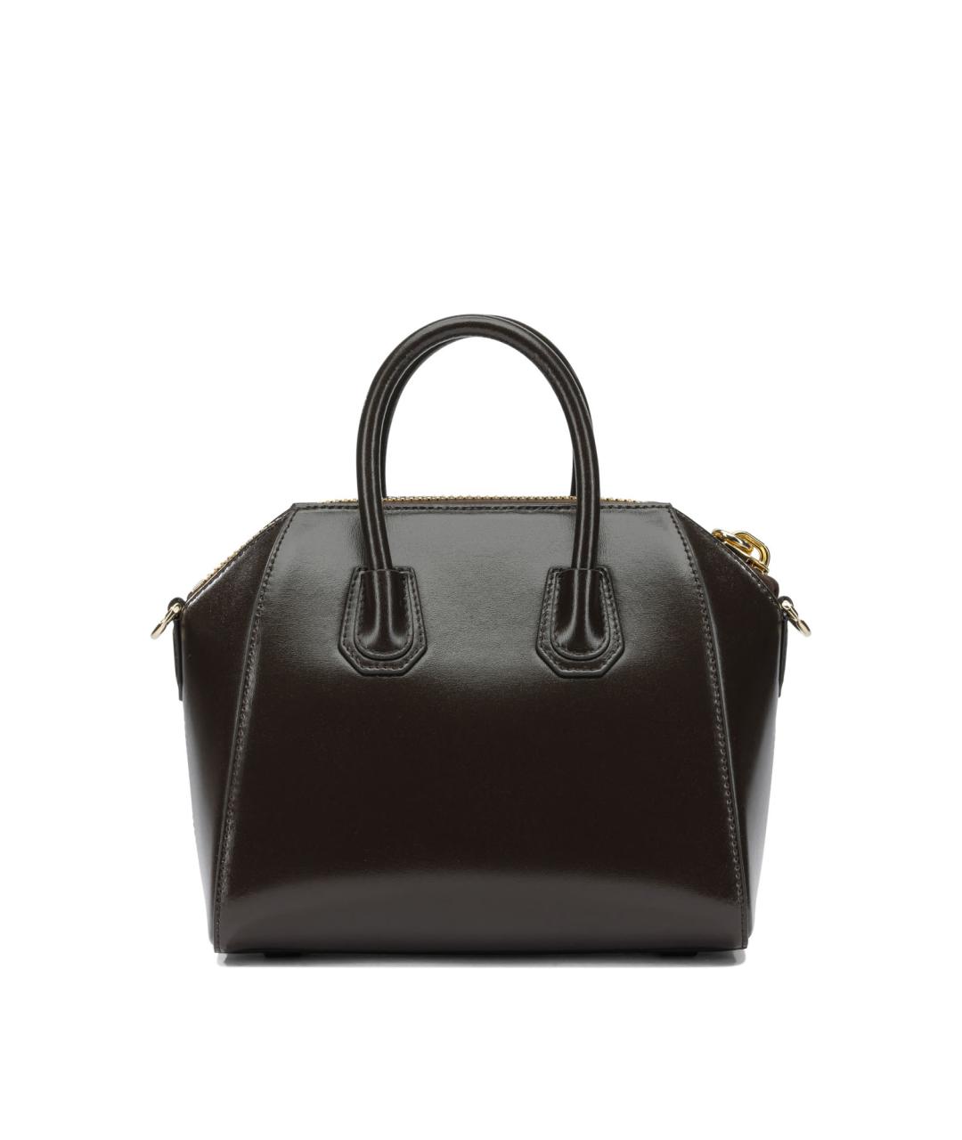 GIVENCHY Коричневая кожаная сумка с короткими ручками, фото 3