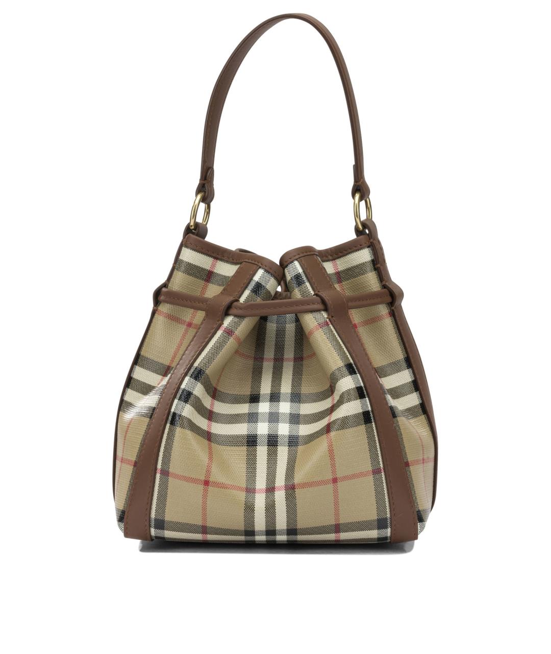BURBERRY Бежевая хлопковая сумка через плечо, фото 3