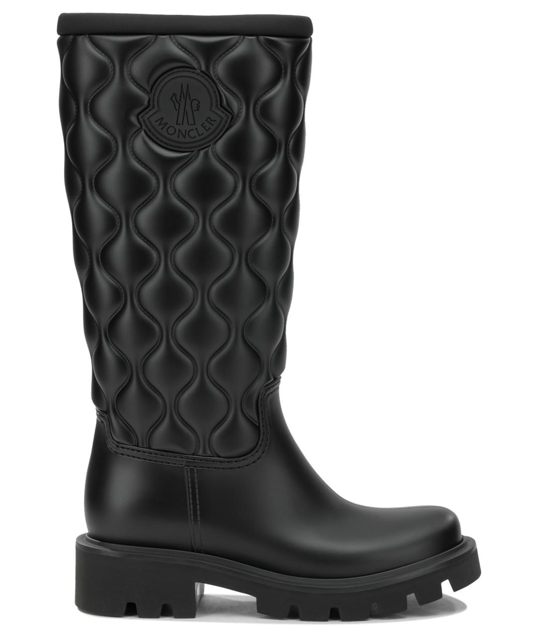 MONCLER Черные синтетические сапоги, фото 1