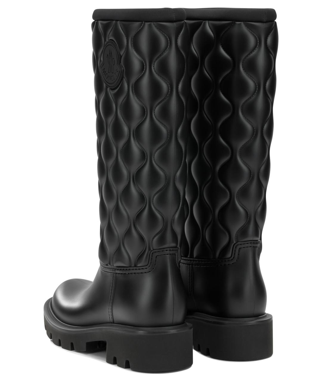 MONCLER Черные синтетические сапоги, фото 4