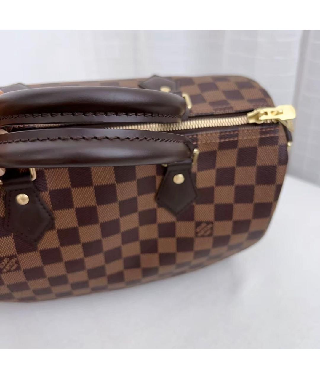 LOUIS VUITTON Коричневая канва сумка с короткими ручками, фото 5