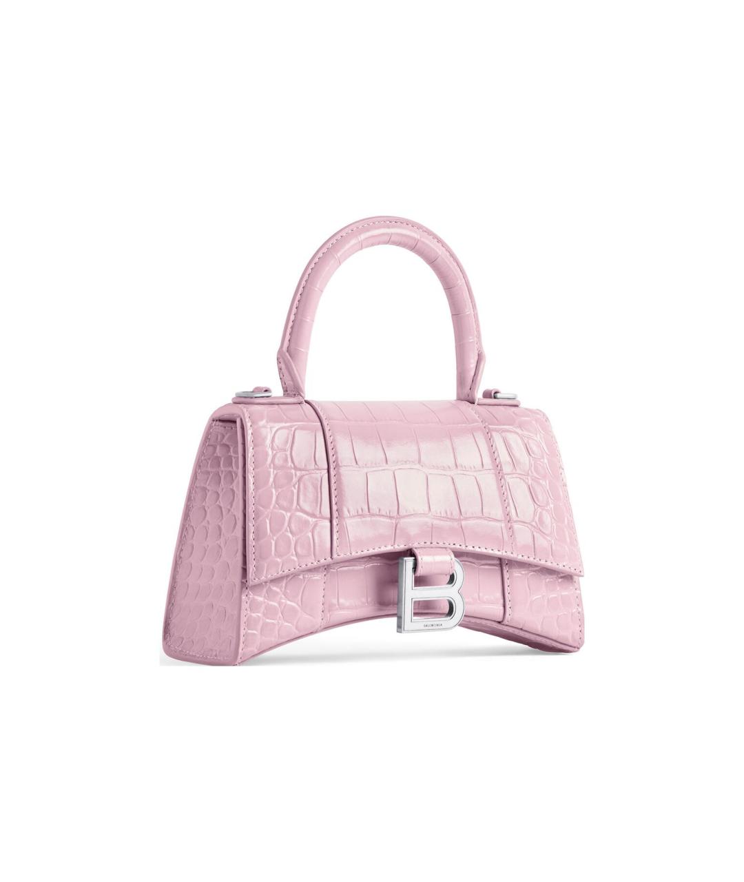 BALENCIAGA Розовая кожаная сумка через плечо, фото 3