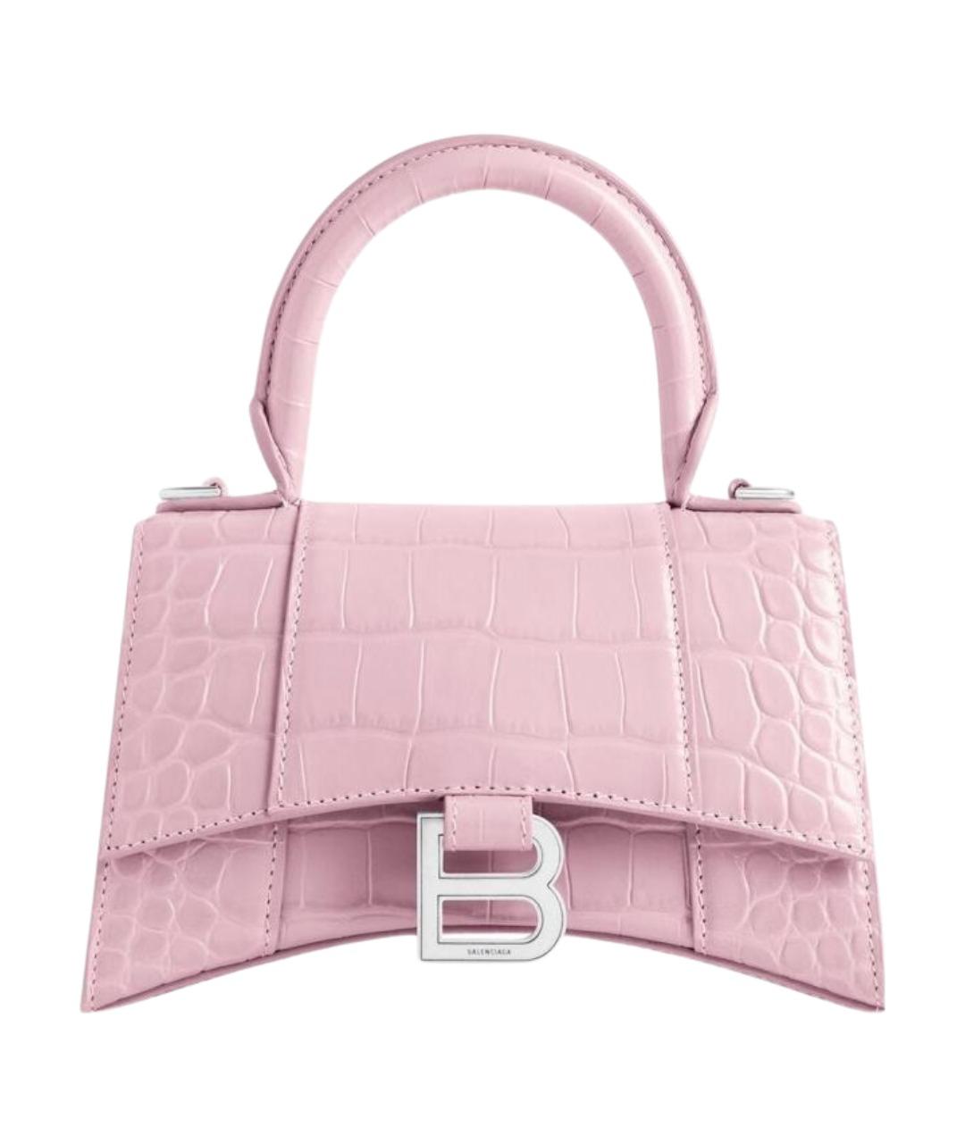 BALENCIAGA Розовая кожаная сумка через плечо, фото 1