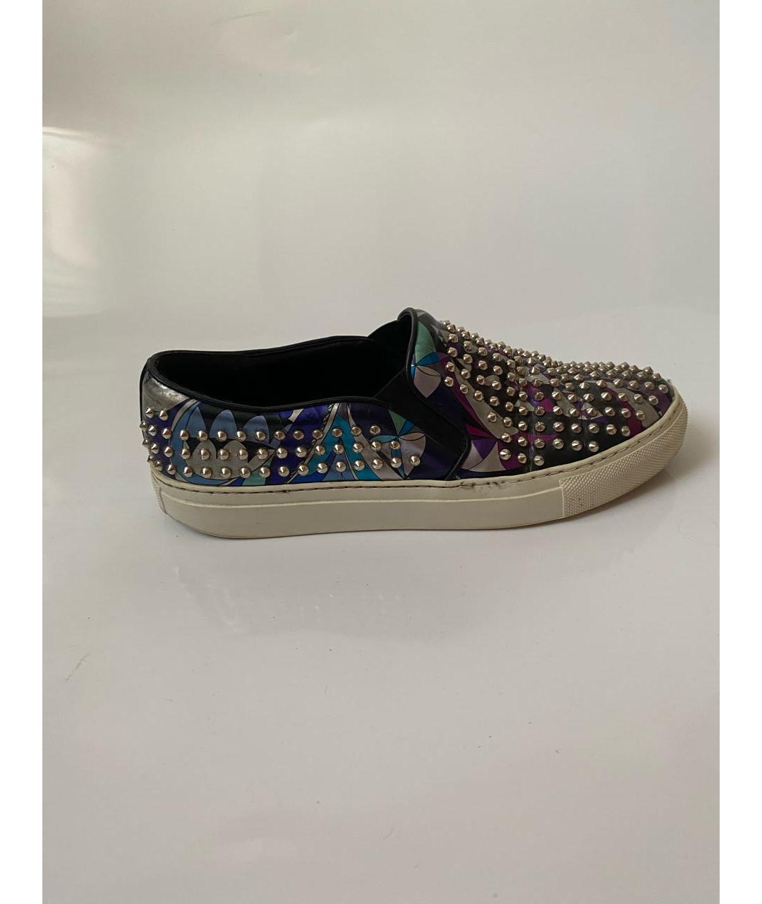 EMILIO PUCCI Черные кожаные лоферы, фото 6