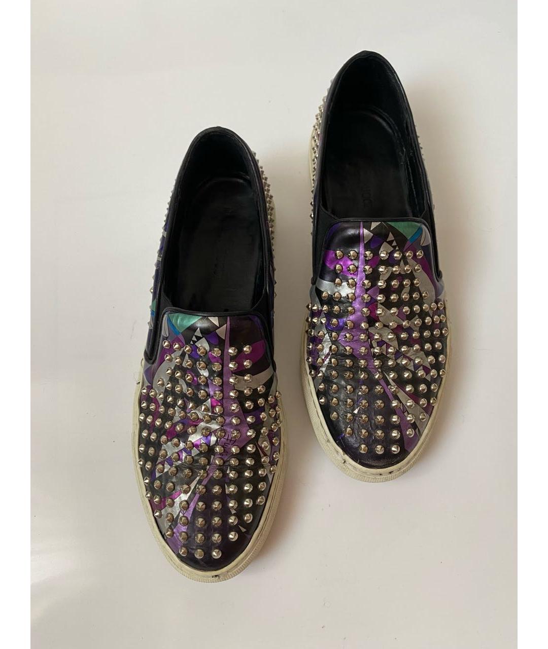 EMILIO PUCCI Черные кожаные лоферы, фото 2