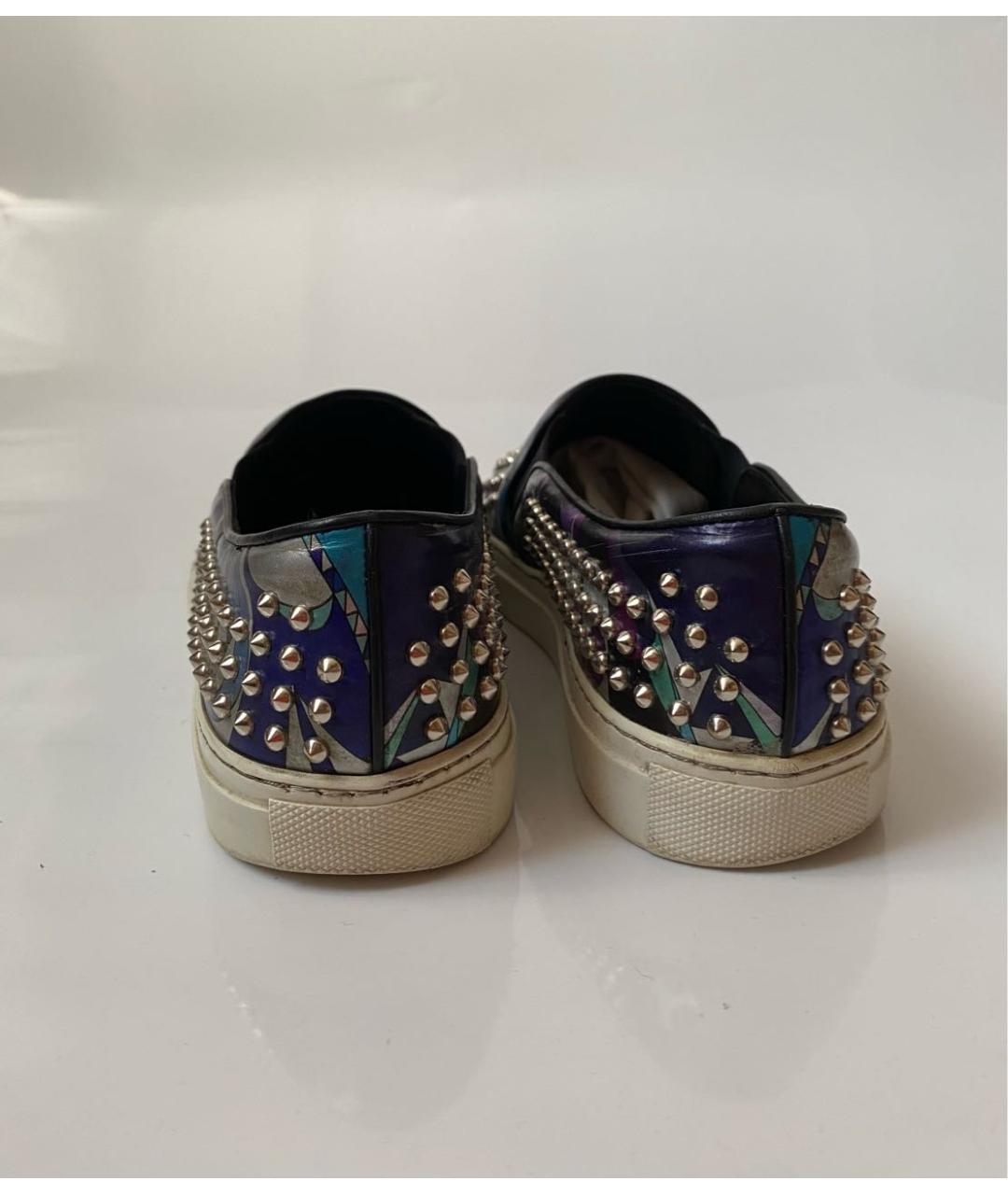 EMILIO PUCCI Черные кожаные лоферы, фото 4