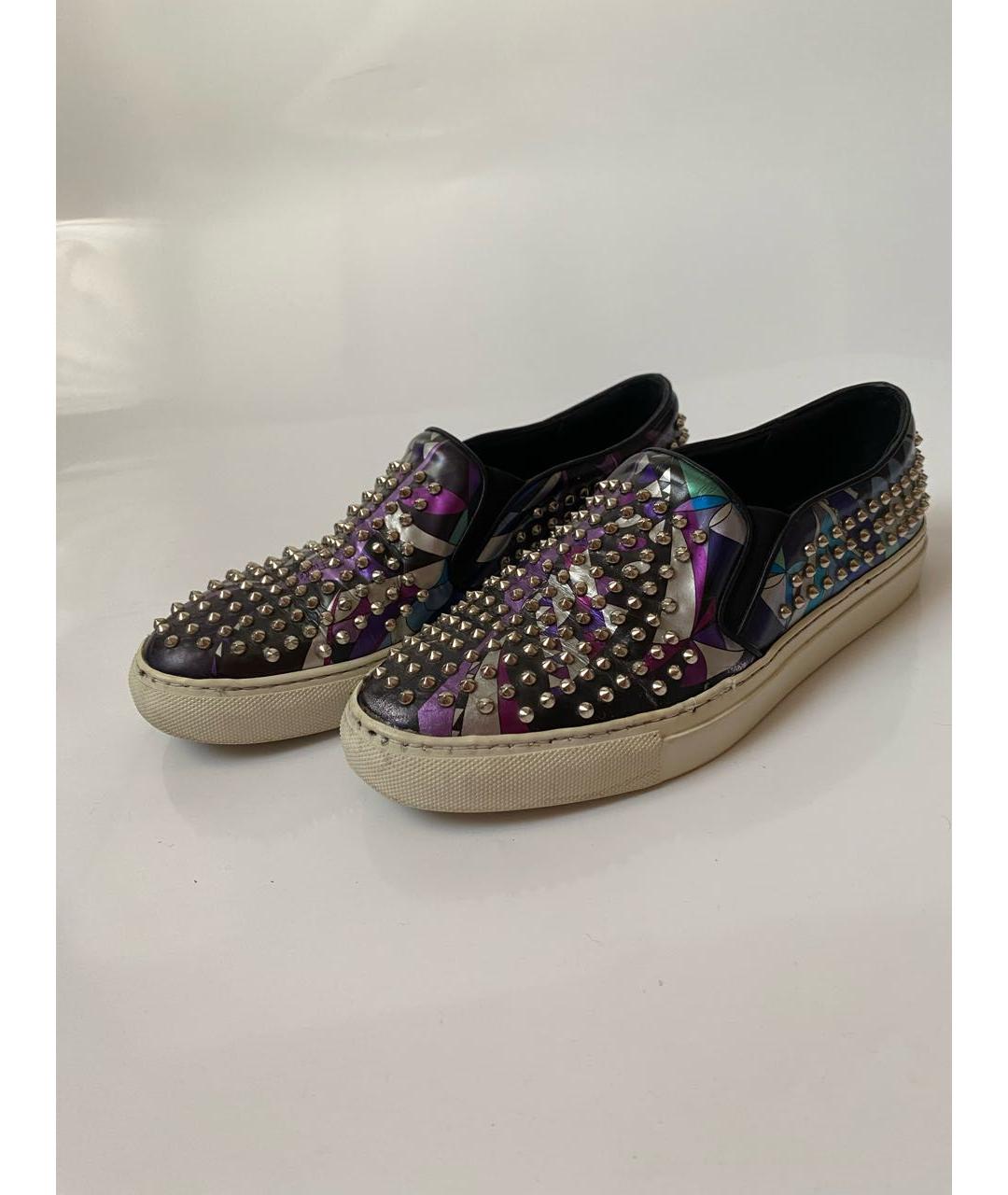EMILIO PUCCI Черные кожаные лоферы, фото 5
