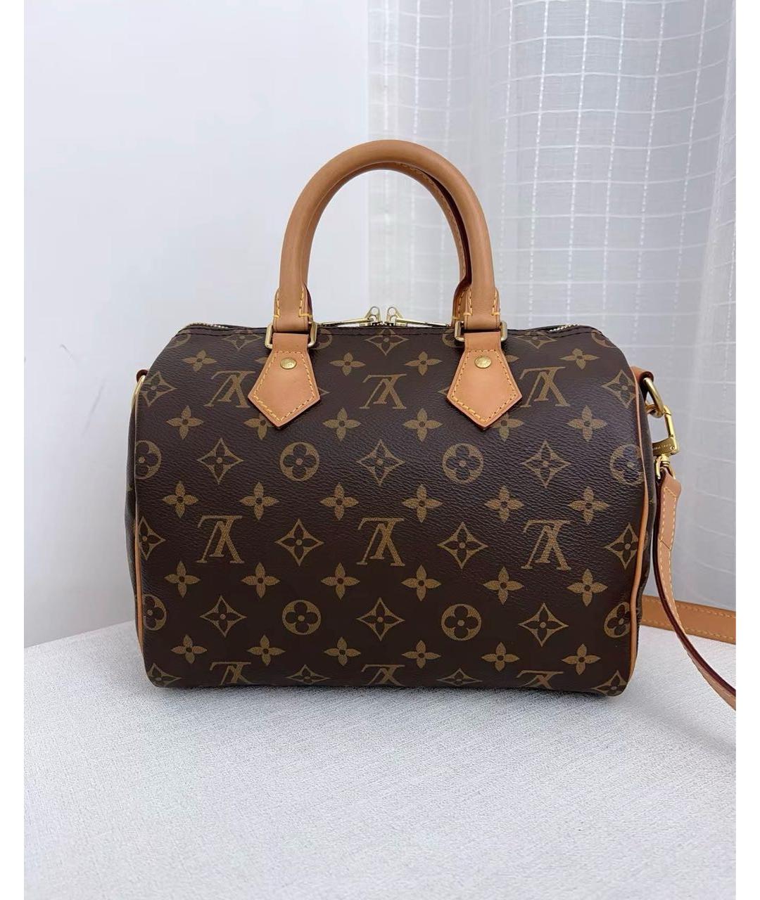 LOUIS VUITTON Коричневая канва сумка с короткими ручками, фото 8