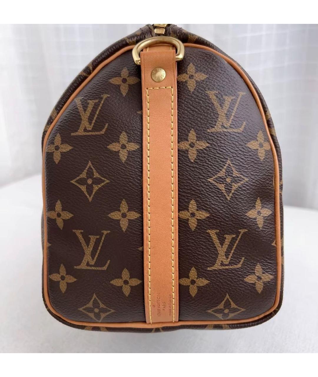 LOUIS VUITTON Коричневая канва сумка с короткими ручками, фото 4
