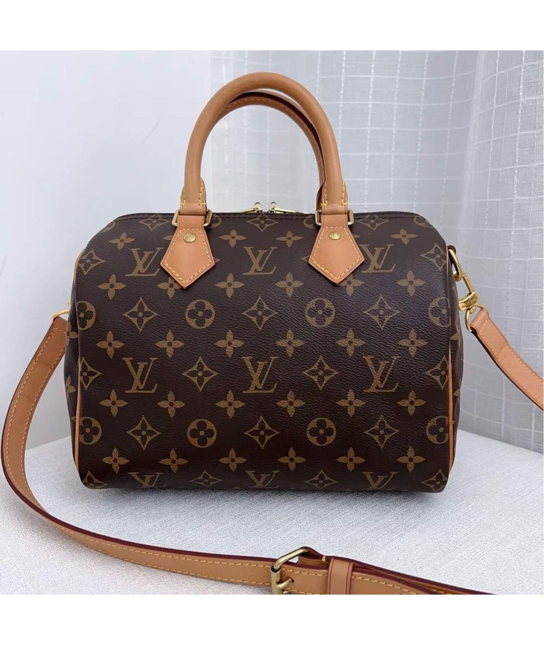 LOUIS VUITTON Коричневая канва сумка с короткими ручками, фото 2